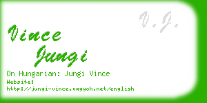 vince jungi business card